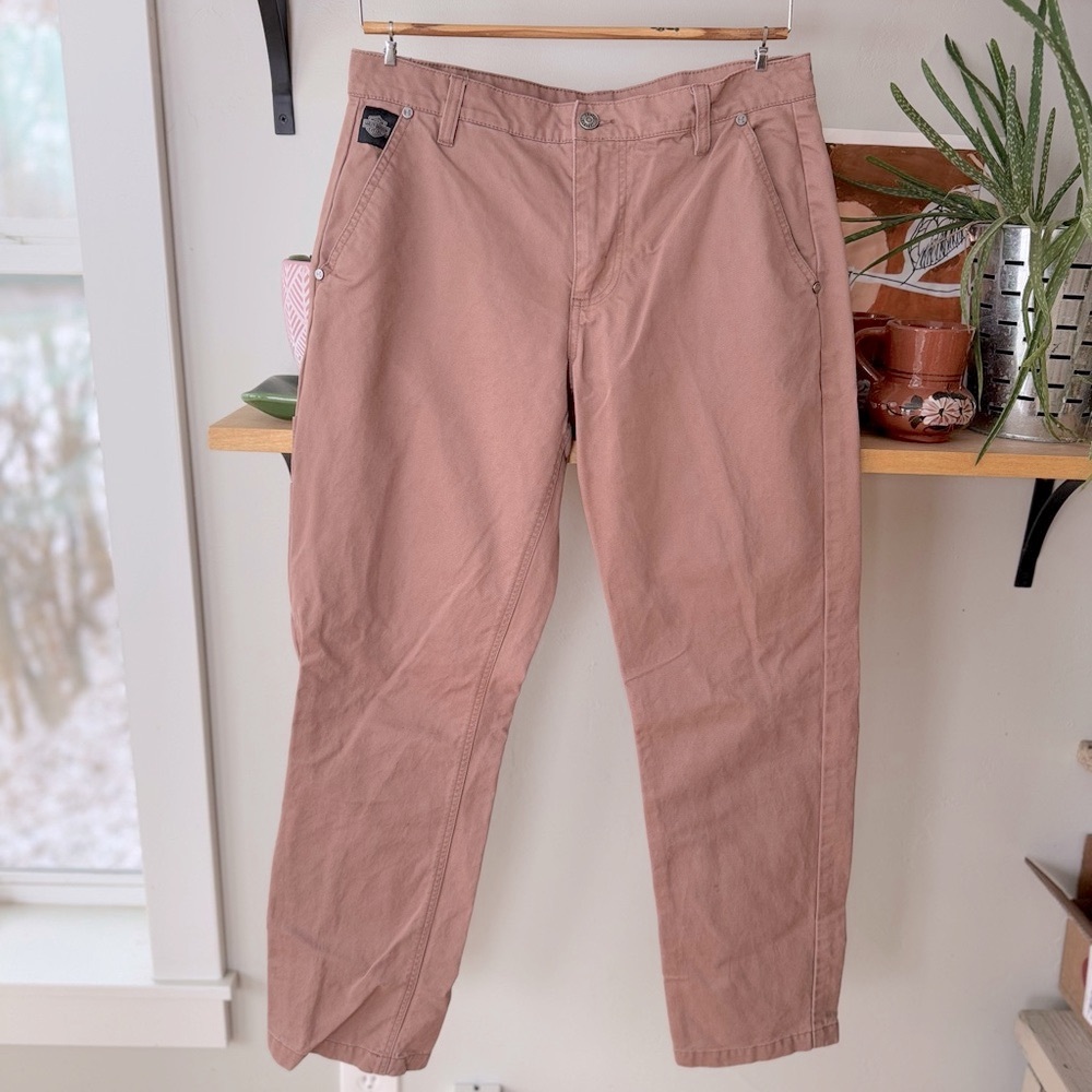 Harley- Davidson Rose Twill Cotton Utility Straight Leg Pants Size 32 x 32